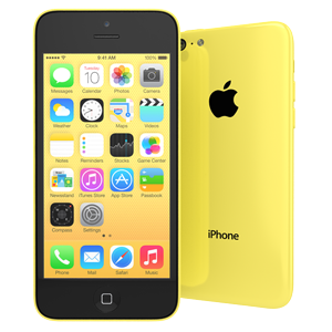 Apple iPhone 5C Yellow support render